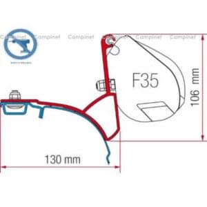 Kit Fixação Toldo F35 para VW T5/T6 MULTIVAN+TRANSPORTER